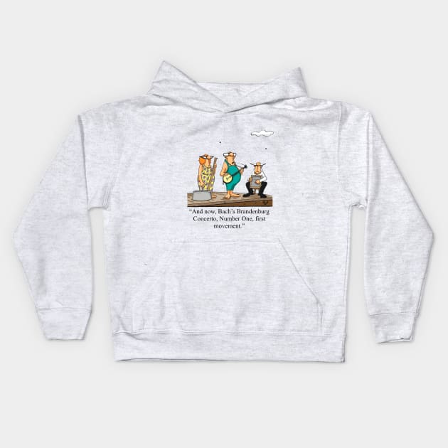 Funny Spectickles Classical Music Humor Kids Hoodie by abbottcartoons